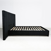 Brooklyn and Bella Cecilia Velvet Bed Frame with Extended Bedhead