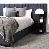 Brooklyn and Bella Cecilia Linen-Blend Bed Frame with Extended Bedhead