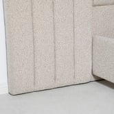 Brooklyn and Bella Oatmeal Cecilia Upholstered Bed Frame with Extended Bedhead