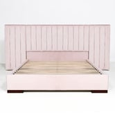 Brooklyn and Bella Cecilia Velvet Bed Frame with Extended Bedhead