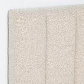 Brooklyn and Bella Oatmeal Cecilia Upholstered Bed Frame with Extended Bedhead