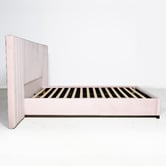 Brooklyn and Bella Cecilia Velvet Bed Frame with Extended Bedhead