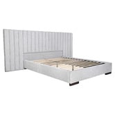 Brooklyn and Bella Cecilia Linen-Blend Bed Frame with Extended Bedhead