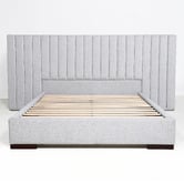 Brooklyn and Bella Cecilia Linen-Blend Bed Frame with Extended Bedhead