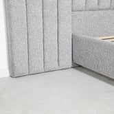 Brooklyn and Bella Cecilia Linen-Blend Bed Frame with Extended Bedhead
