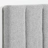Brooklyn and Bella Cecilia Linen-Blend Bed Frame with Extended Bedhead