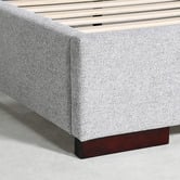 Brooklyn and Bella Cecilia Linen-Blend Bed Frame with Extended Bedhead