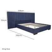 Brooklyn and Bella Cecilia Linen-Blend Bed Frame with Extended Bedhead
