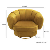Brooklyn and Bella Steinmann Velvet Swivel Armchair
