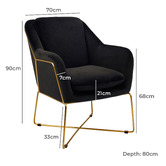 Brooklyn and Bella Dover Velvet Armchair