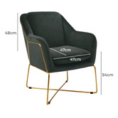 Brooklyn and Bella Dover Velvet Armchair