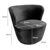 Brooklyn and Bella Raeley Velvet Swivel Chair