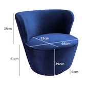 Brooklyn and Bella Raeley Velvet Swivel Chair