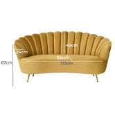 Brooklyn and Bella Charlemagne 2 Seater Velvet Sofa