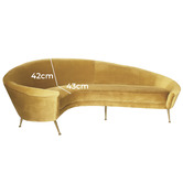 Brooklyn and Bella Monroe 3 Seater Velvet Sofa
