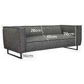 Brooklyn and Bella Winston 3 Seater Upholstered Sofa