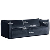Brooklyn and Bella Parma 3 Seater Velvet Sofa