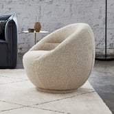 Brooklyn and Bella Clara Boucle Swivel Accent Chair