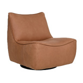 Brooklyn and Bella Martina Leather Swivel Accent Chair