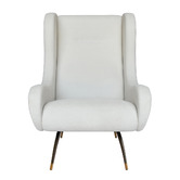 Brooklyn and Bella Cream Armin Upholstered Accent Chair