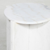 Brooklyn and Bella Florian Round Marble Side Table