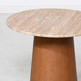 Brooklyn and Bella Alain Travertine Side Table