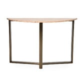 Brooklyn and Bella Fabienne Travertine Console Table