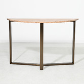 Brooklyn and Bella Fabienne Travertine Console Table