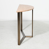 Brooklyn and Bella Fabienne Travertine Console Table