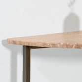 Brooklyn and Bella Fabienne Travertine Console Table