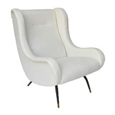 Brooklyn and Bella Cream Armin Upholstered Accent Chair