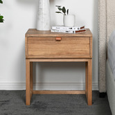 Brooklyn and Bella Caspar Acacia Wood Bedside Table