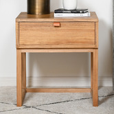Brooklyn and Bella Caspar Acacia Wood Bedside Table