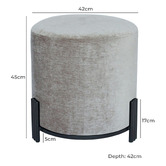 Brooklyn and Bella Annalise Velvet Upholstered Ottoman