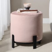 Brooklyn and Bella Annalise Velvet Upholstered Ottoman