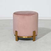 Brooklyn and Bella Annalise Velvet Upholstered Ottoman