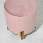 Brooklyn and Bella Annalise Velvet Upholstered Ottoman