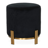Brooklyn and Bella Annalise Velvet Upholstered Ottoman