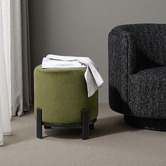 Brooklyn and Bella Annalise Velvet Upholstered Ottoman