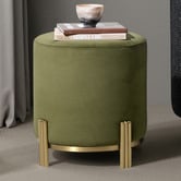 Brooklyn and Bella Annalise Velvet Upholstered Ottoman