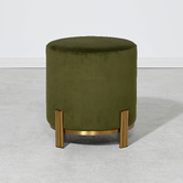Brooklyn and Bella Annalise Velvet Upholstered Ottoman