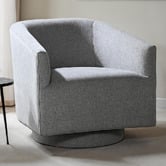 Brooklyn and Bella Gabby Linen-Blend Swivel Tub Chair