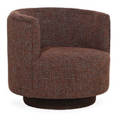 Brooklyn and Bella Mocha Caramel Camilla Upholstered Swivel Tub Chair