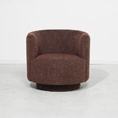 Brooklyn and Bella Mocha Caramel Camilla Upholstered Swivel Tub Chair