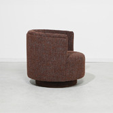 Brooklyn and Bella Mocha Caramel Camilla Upholstered Swivel Tub Chair
