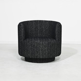 Brooklyn and Bella Charcoal Camilla Upholstered Swivel Tub Chair