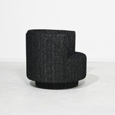 Brooklyn and Bella Charcoal Camilla Upholstered Swivel Tub Chair