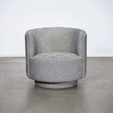 Brooklyn and Bella Natural Geo Camilla Upholstered Swivel Tub Chair