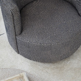 Brooklyn and Bella Natural Geo Camilla Upholstered Swivel Tub Chair