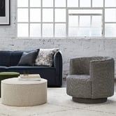 Brooklyn and Bella Natural Geo Camilla Upholstered Swivel Tub Chair